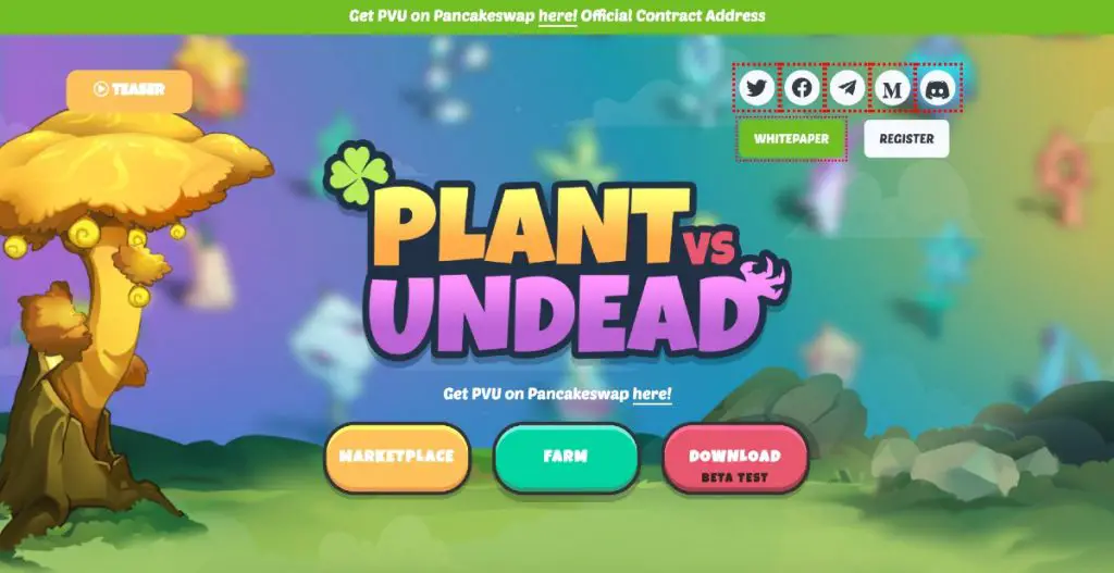 Web oficial de Plant vs Undead
