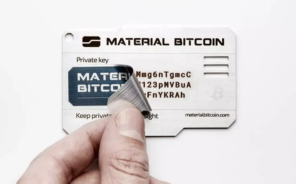 Reverso de Material Bitcoin