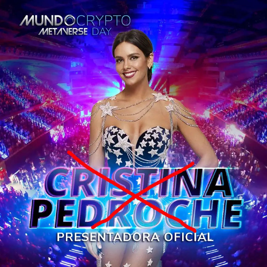 Cristina Pedroche se cae del evento Mundo Crypto